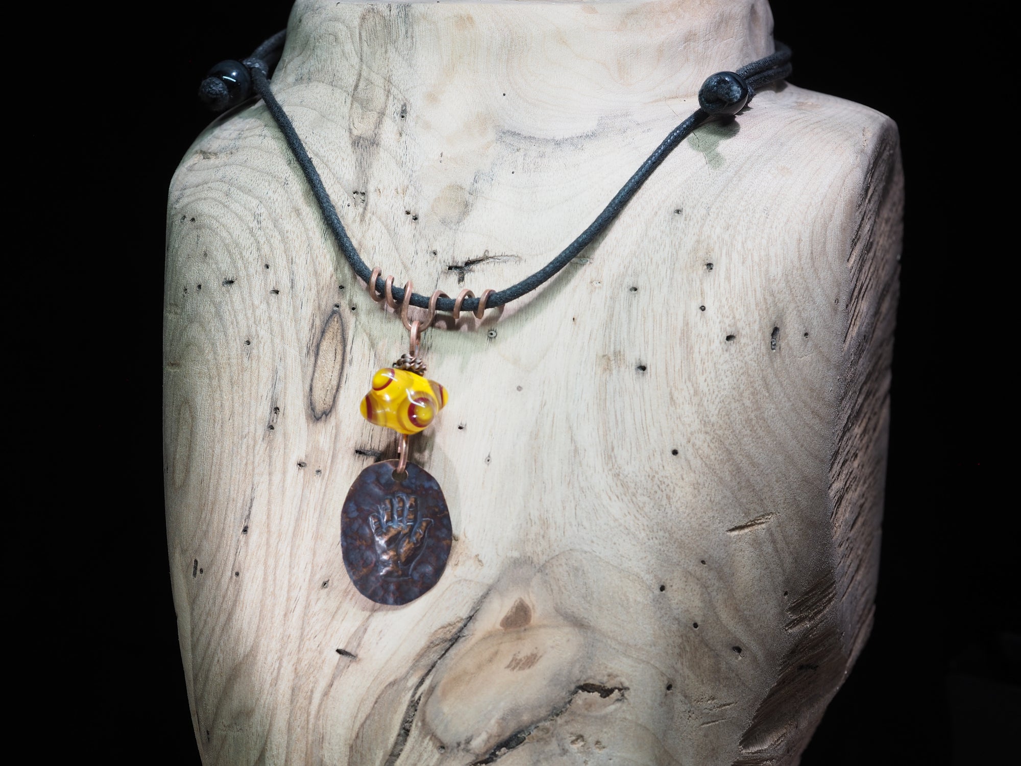 "Open Hand Many Eyes" Protective Amulet, Fire I
