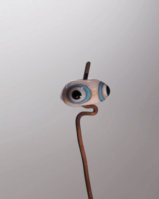 Ivory and Bone Eye Bead