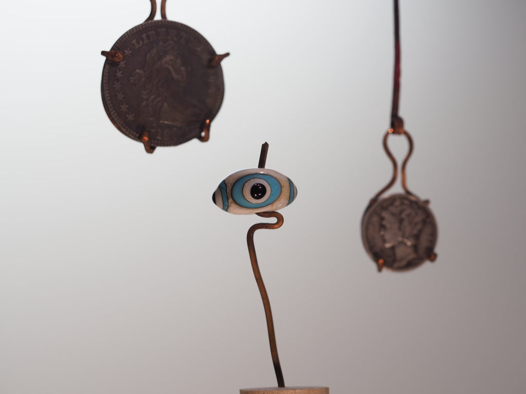 Ivory and Bone Eye Bead