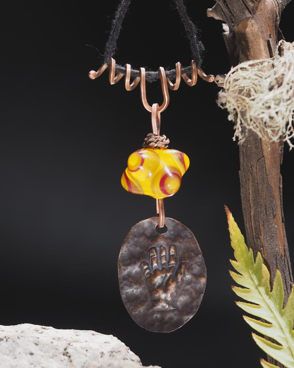 "Open Hand Many Eyes" Protective Amulet, Fire I